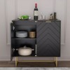 UEV Sideboard Buffet Cabinet with Storage Adjustable Shelf Cabinet -