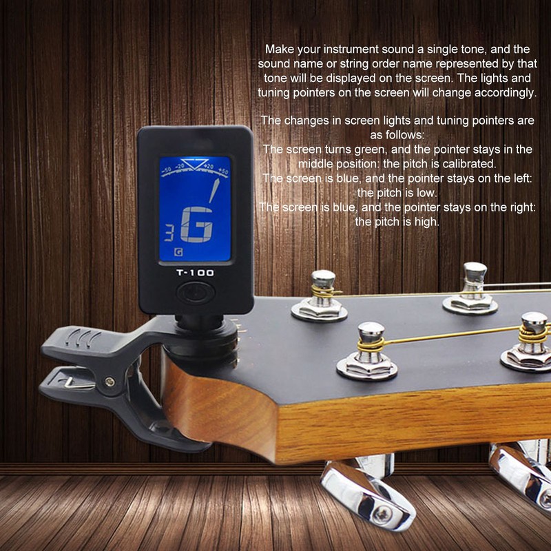 Guitar Tuner Clip On Multi Function High Accuracy Black Tuner