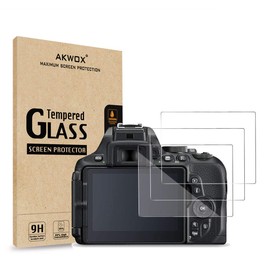 AKWOX (Pack of 3) Tempered Glass Screen Protector For Nikon Z6 Z7 [0.3mm 2.5D] Anti-scratch Optical LCD Premium Protective Cover for Nikon Z7 Z7 II Z6 Z6 II FX cameras