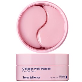 TEREZ & HONOR Peptide Collagen Under Eye Patches - 60 Korean Firming, Glowing & Hydrating Hydrogel Mask for Puffy Eyes, Dark Circles, Wrinkles, Fine Lines, Undereye Bags - Anti-Aging Eye Gel Pads