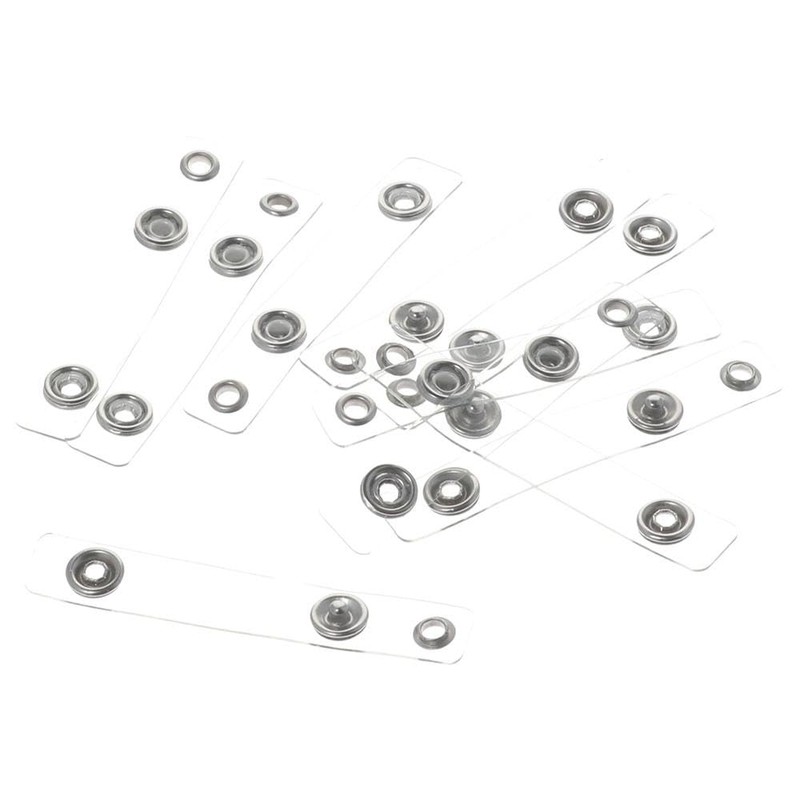 allcoupon 10 Pcs ID Badge Holder Straps, Clear Badge Strap