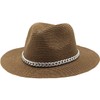 White Fang CZ184 Hat, Medium Folding Hat, Straw Brim Hat,