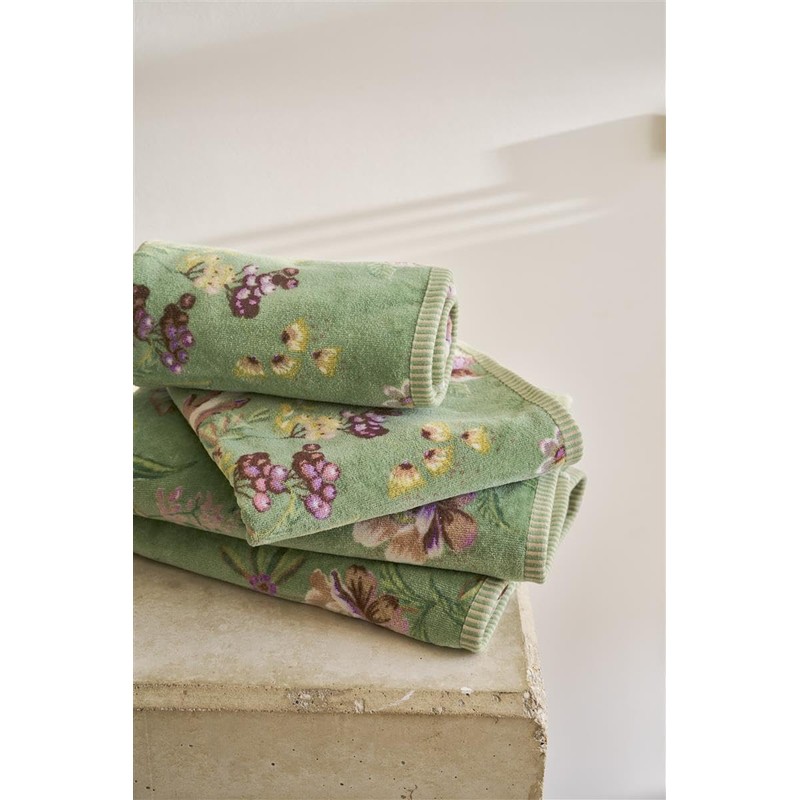 Pip Studio Secret Garden Hand Towel Green 55 x 100