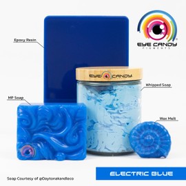 Eye Candy Pigments Premium Mica Powder - Electric Blue (50gr) - for Epoxy, Resin, Soap, Paint, Woodworking, Acrylic Pouring, Bath Bombs, Fishing Lures - DIY Arts and Crafts Additive