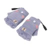 USB Heated Gloves Mitten Men Women Winter Knitted Fingerless Hand