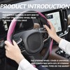 2pcs Universal Fit Carbon Fiber Steering Wheel Cover, Anti-Skid Steering