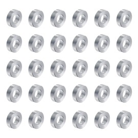 uxcell 30pcs Aluminum Spacer 5mm Bore x 10mm OD x 3mm Length Screw Standoff Bushing Plain Finish Round Metal Spacer for M5 Screws Bolts and Rods