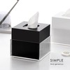 Acrylic Tissue Box Modern Square Tissue Box Cover with Two-Tier