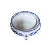 Generic 9.5"" Diameter Oriental Lotus & Vine Design Blue &