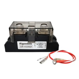 Aigoodele 200A Solid State Relay H3200ZF Industrial Grade SSR 4-32 VDC Input 480VAC 200 Amp Output DC/AC