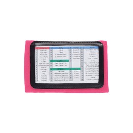 WristCoaches QB Wrist Coach - Playbook Wristband (Youth) - Heavy Duty Football Wristbands Boys Three Playsheet Compartments - Perfect Flag Football Tackle Football (5-Pack) (Pink)