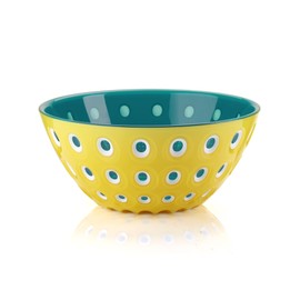 Guzzini Le Murrine 9" Bowl - Yellow & Blue - 3 Color Technology | Chip Resistant & Unbreakable, Reusable, BPA-Free | Cereal, Soup, Fruits - Mixing Bowl for Kitchen Ingredients