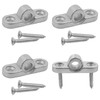 4Pcs Silver Awning Eyelets Wall Eyelets, 304 Stainless Steel Awning