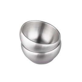 IMEEA Ice Cream Bowl Insulated Bowl 15oz Double Wall Soup Bowl SUS304 Stainless Steel Cereal Bowl, Set of 2