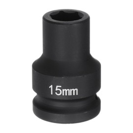 HARFINGTON 6-Point Impact Socket 3/4" Drive 15mm Metric 40Cr Alloy Steel Spindle Axle Nut Impact Socket