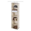 Whitmor Closet Organizer Heavy Duty Canvas 6 Shelf Hanging Accessory
