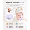 Korean-Made MOYUUM Silicone Macaron Pacifier 2 Pack with Travel Case,