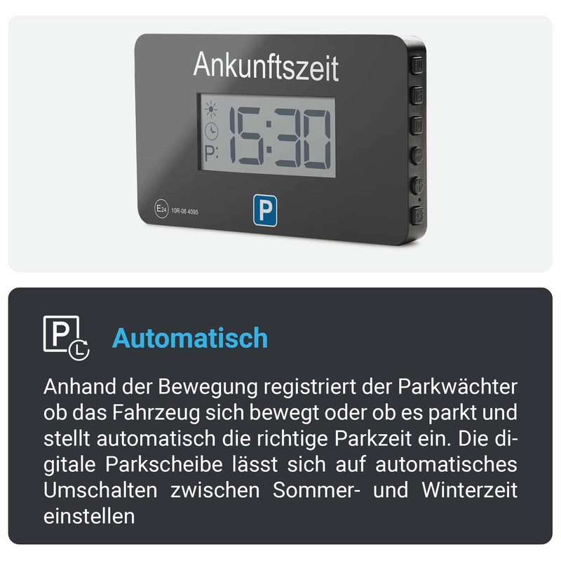 Parkwächter V1 Automatic Parking Disc in accordance with Road Code