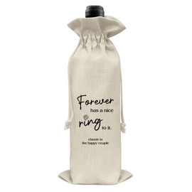 Wedding Gift Wine Bag, Engagement Gifts for New Couples Bride Groom Marriage Wedding Gifts Bridal Shower Gift Wine Gift Bag