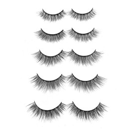 Gugu Lashes Pestañas Silk Mink 3d Fibra Seda 5 Par Gugu Lashes Original