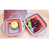 Square Collapsible Colander Set Flamingo Kitchen- 2 Collapsible Colanders (Strainers)