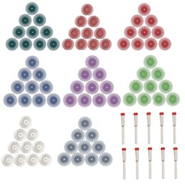 Paifencodill 50 Pieces 25mm Radial Bristle Disc Combination Set 25mm Detail Grinding Brush, with 2.35&3mm Spindle Clearance Polishing Wheels Mixed Particle Size 80/120/220/320/400/600/1000/2500