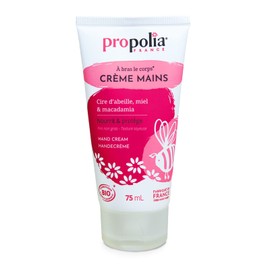 PROPOLIA - Organic - Hand Cream - Beeswax/Honey/Macadamia/Calendula - for soft, protective and moisturising hands, made in France - 75 ml