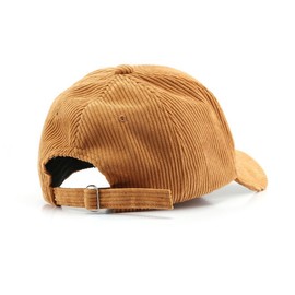 Corduroy Hat Low Profile Solid Color Baseball Caps Sun Hat Adjustable for Men and Women (Brown)
