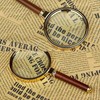 60mm Handheld Magnifier, Wooden Handle 15x Magnifying Glass for Home