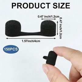 150PCS Nasal Filters, Nose Filters for dust，Nose Plugs for dust，Disposable Nose Filters Nose Plug Filter for Softness Sponge Nose Filter,for Allergies, Construction & Outdoor Activities(Black)