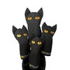 P.Golf Black Cat Head Cover (1,3,5,UT Set) (4 Piece Set)