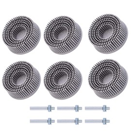 2 Inch 50mm Brush Bristle Disc Brush, Bristle Disc Attachment Abrasive Coating Removal Disc with 1/4 Inch Round Shank for Electric Drill 120#Grit 6PCS