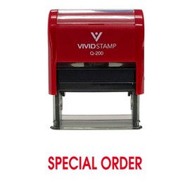 Special Order Self Inking Rubber Stamp (Red Ink) - Medium