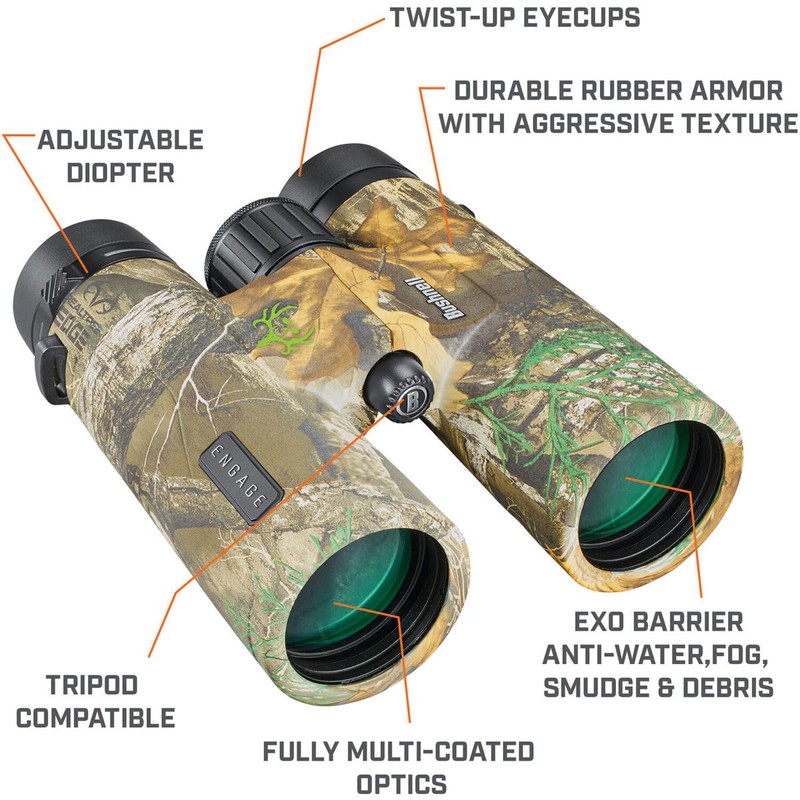 Bushnell Engage X 10x42 Binoculars - Waterproof, Lightweight Optics with