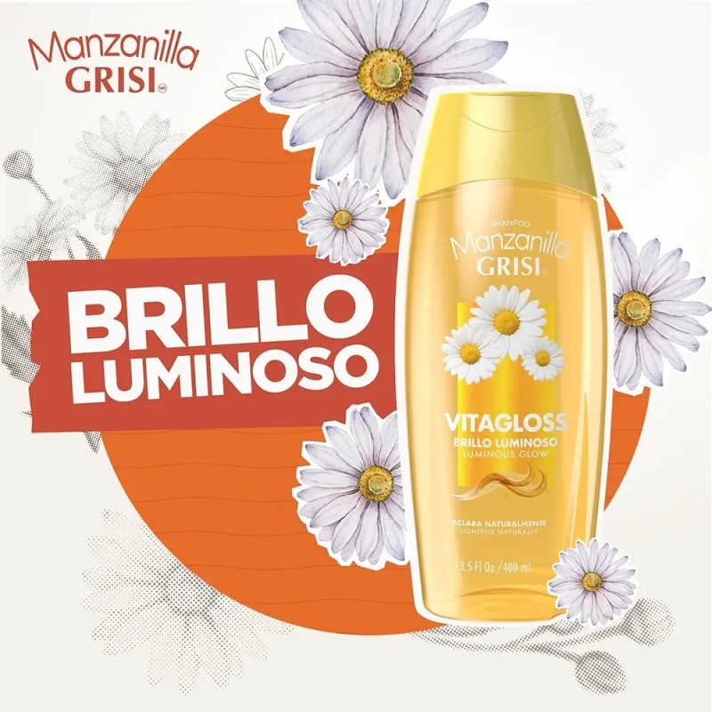 Shampoo Grisi Manzanilla Brillo Luminoso 400ml