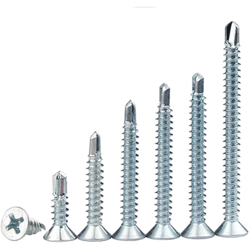 100pcs 4.2 * 65mm Self Tapping Screw Cross Countersunk Drill