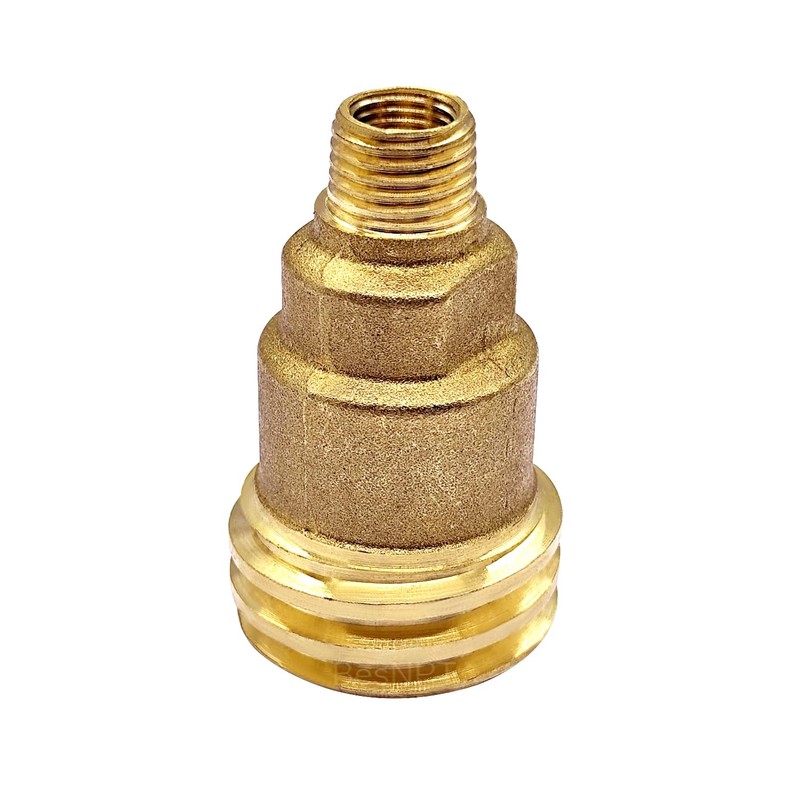 BesNPT Solid Brass Propane Gas Fitting Hose Adapter, QCC1 Type1