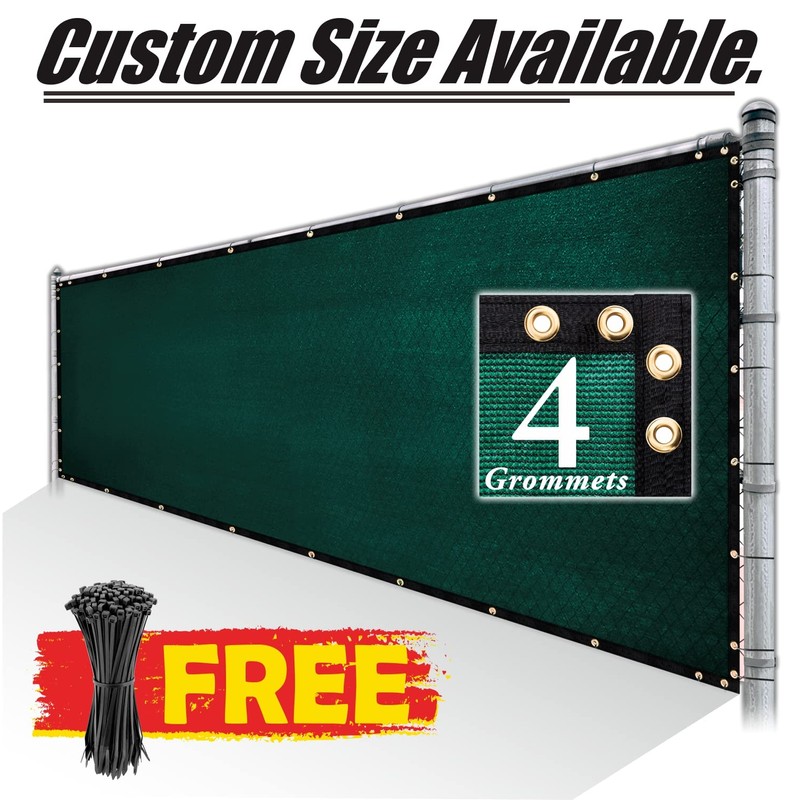 Royal Shade Custom Size 5' x 7' Green Fence Privacy