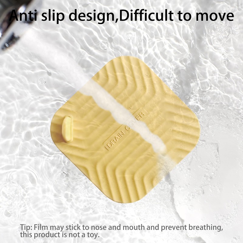 DIFENLUN Shower Drain Cover Tub Stopper,2 Pieces Sewer Anti-Odor Mat