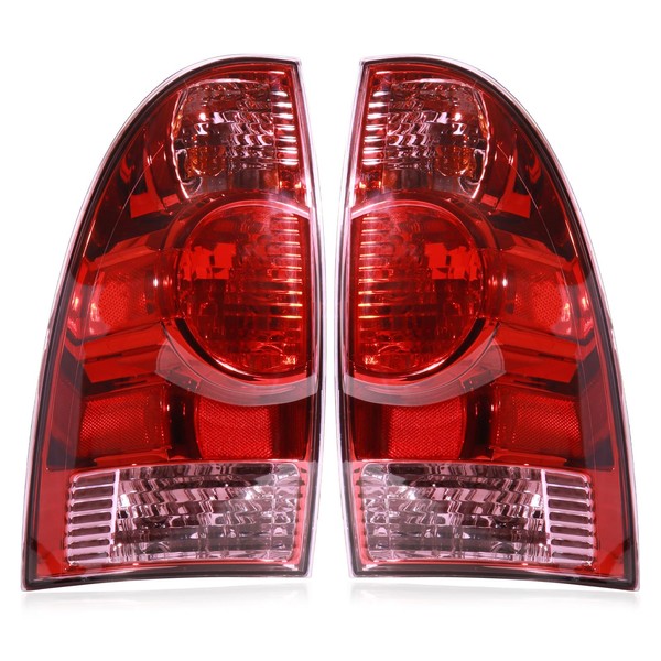 CONLLCON Tail Lights Assembly Compatible with 2005-2015 Tacoma Red, Rear