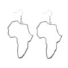 arete colgantes con diseño minimalista, diseño de mapa de África