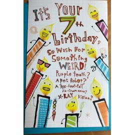 American Greetings Seventh Happy Birthday American Greetings Card 7 Funny Humorous Kids