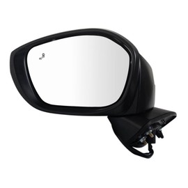 For Honda Civic 2022 2023 2024 Door Mirror Driver Side | Manual Folding | Power Heated | Crystal Black | Paint To Match | With Blind Spot Detection System | HO1320351 | 76258-T20-A21, 76251-T20-A01ZD