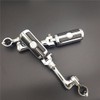 XKMT-Chrome Long Angled Adjustable Highway Peg Mounting Kit Skull Footrest