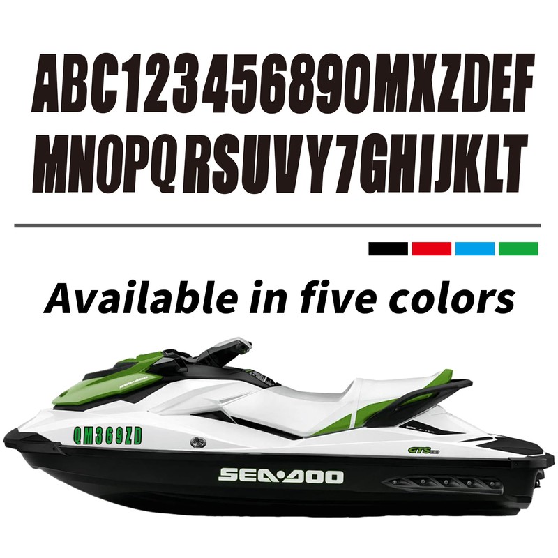 QuickMarine 4 Sets 3" Marine Alpha-Numeric Registration Numbers and Letters