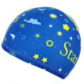 Swimming Cap Kids Swimming Hat Kids Swimming Cap Boys Girls Toddler UV Protection Watermelon Sun Protection Pool Hat 2 Stars