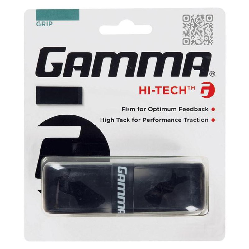 GAMMA Hi-Tech Replacement Tennis Grip, High Traction Feel, Maximum Control,