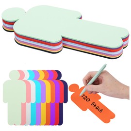 Pack of 120 Presentation Cards Colourful 20 x 8 cm Presentation Case Human 10 Colours Presentation Cards Round Metaplan Cards Set for Office School Presentation Lecture