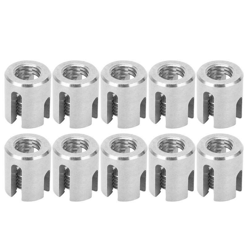 10Pcs Cross Cable Clamp Stainless Steel Wire Railing Clamp Fastener