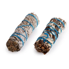 Californian White Sage and Yerba Santa Smudge Sticks 4 Inch Meditation-Mindfulness-Healing-Spiritual-Wellbeing(Californian White Sage and Yerba Santa)